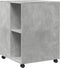 vidaXL - Bijzettafel - met - wieltjes - 55x60x78 - cm - bewerkt - hout - betongrijs