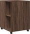 vidaXL - Bijzettafel - met - wieltjes - 55x60x78 - cm - hout - bruin - eikenkleurig