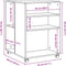 vidaXL - Bijzettafel - met - wieltjes - 55x60x78 - cm - hout - gerookt - eikenkleurig