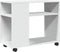 vidaXL - Bijzettafel - met - wieltjes - 70x35x60 - cm - bewerkt - hout - wit
