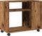 vidaXL - Bijzettafel - met - wieltjes - 70x35x60 - cm - bewerkt - hout - oud - houtkleur