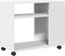 vidaXL - Bijzettafel - met - wieltjes - 70x35x60 - cm - bewerkt - hout - wit