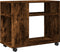 vidaXL - Bijzettafel - met - wieltjes - 70x35x60 - cm - hout - gerookt - eikenkleurig