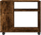 vidaXL - Bijzettafel - met - wieltjes - 70x35x60 - cm - hout - gerookt - eikenkleurig