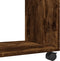 vidaXL - Bijzettafel - met - wieltjes - 70x35x60 - cm - hout - gerookt - eikenkleurig