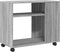 vidaXL - Bijzettafel - met - wieltjes - 70x35x60 - cm - hout - grijs - sonoma - eiken