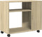 vidaXL - Bijzettafel - met - wieltjes - 70x35x60 - cm - hout - sonoma - eikenkleurig