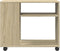vidaXL - Bijzettafel - met - wieltjes - 70x35x60 - cm - hout - sonoma - eikenkleurig