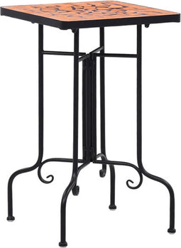 vidaXL - Bijzettafel - mozaïek - keramiek - terracottakleurig