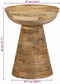 vidaXL - Bijzettafel - Ø37x45 - cm - massief - mangohout