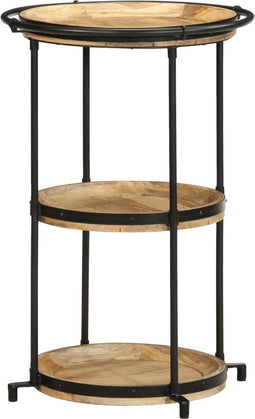 vidaXL - Bijzettafel - Ø55x83 - cm - massief - mangohout