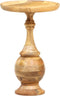vidaXL - Bijzettafel - rond - 43x43x66 - cm - massief - mangohout