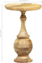 vidaXL - Bijzettafel - rond - 43x43x66 - cm - massief - mangohout
