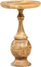 vidaXL - Bijzettafel - rond - 43x43x66 - cm - massief - mangohout