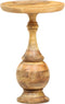 vidaXL - Bijzettafel - rond - 43x43x66 - cm - massief - mangohout