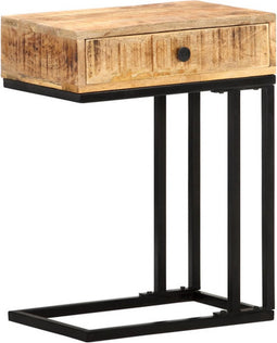 vidaXL - Bijzettafel - U-vormig - 45x30x61 - cm - massief - mangohout