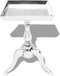 vidaXL - Bijzettafel - vierkant - aluminium - zilver