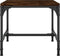 vidaXL - Bijzettafels - 2 - st - 40x40x35 - cm - bewerkt - hout - gerookt - eiken
