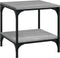 vidaXL - Bijzettafels - 2 - st - 40x40x40 - cm - bewerkt - hout - grijs - sonoma - eiken