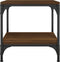 vidaXL - Bijzettafels - 2 - st - 40x40x40 - cm - bewerkt - hout - bruineiken