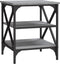 vidaXL - Bijzettafels - 2 - st - 40x42x50 - cm - bewerkt - hout - grijs - sonoma - eiken