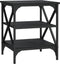 vidaXL - Bijzettafels - 2 - st - 40x42x50 - cm - bewerkt - hout - zwart