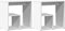 vidaXL - Bijzettafels - 2 - st - 50x30x50 - cm - bewerkt - hout - wit