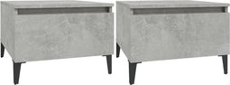 vidaXL - Bijzettafels - 2 - st - 50x46x35 - cm - bewerkt - hout - betongrijs