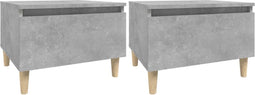 vidaXL - Bijzettafels - 2 - st - 50x46x35 - cm - bewerkt - hout - betongrijs