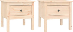 vidaXL - Bijzettafels - 2 - st - 50x50x49 - cm - massief - grenenhout