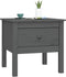 vidaXL - Bijzettafels - 2 - st - 50x50x49 - cm - massief - grenenhout - grijs