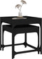 vidaXL - Bijzettafels - 2 - st - bewerkt - hout - zwart