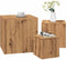 vidaXL - Bijzettafels - 3 - st - bewerkt - hout - artisanaal - eikenkleur