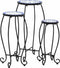 vidaXL - Bijzettafels - mozaïek - 3 - st - keramiek - blauw - en - wit