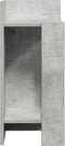 vidaXL - Bijzettafeltje - met - plank - 25,5x27x60 - cm - betongrijs
