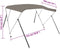 vidaXL - Biminitop - 3 - bogen - 183x140x137 - cm - grijs