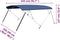 vidaXL - Biminitop - 4-boogs - 243x(230-244)x137 - cm - marineblauw