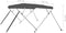 vidaXL - Biminitop - 4-boogs - 243x196x137 - cm - antracietkleurig