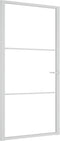 vidaXL - Binnendeur - 102,5x201,5 - cm - ESG-glas - en - aluminium - wit