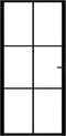 vidaXL - Binnendeur - 102,5x201,5 - cm - ESG-glas - en - aluminium - zwart