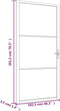 vidaXL - Binnendeur - 102,5x201,5 - cm - ESG-glas - en - aluminium - wit
