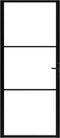 vidaXL - Binnendeur - 102,5x201,5 - cm - ESG-glas - en - aluminium - zwart