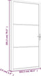 vidaXL - Binnendeur - 102,5x201,5 - cm - matglas - en - aluminium - zwart