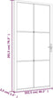 vidaXL - Binnendeur - 102,5x201,5 - cm - matglas - en - aluminium - zwart