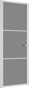 vidaXL - Binnendeur - 76x201,5 - cm - ESG-glas - en - aluminium - wit