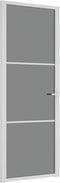 vidaXL - Binnendeur - 76x201,5 - cm - ESG-glas - en - aluminium - wit