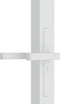 vidaXL - Binnendeur - 76x201,5 - cm - ESG-glas - en - aluminium - wit