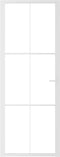 vidaXL - Binnendeur - 76x201,5 - cm - ESG-glas - en - aluminium - wit