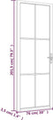 vidaXL - Binnendeur - 76x201,5 - cm - matglas - en - aluminium - wit