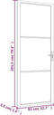vidaXL - Binnendeur - 83x201,5 - cm - ESG-glas - en - aluminium - zwart